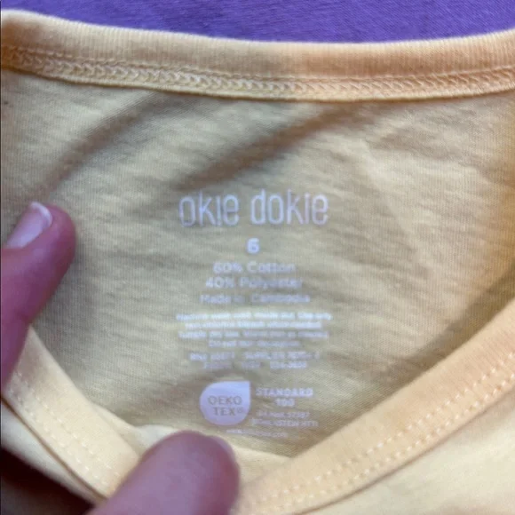 4 - Okie Dokie Girls short sleeve shirts size 6 - Pink, purple, yellow, orange - Picture 5 of 9